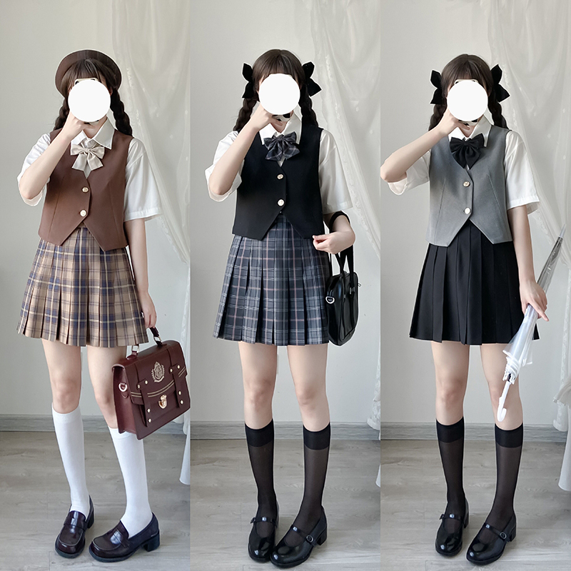 Meatball sauce jk original uniform retro all-match student DK large size suit vest vest vest men and women summer