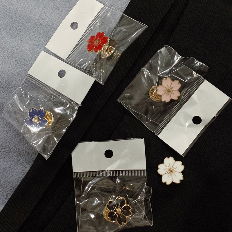 Ball sauce jk original uniform Sailor suit milk skirt accessories universal wild cherry blossom flower small badge brooch