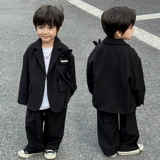 Осенний костюм мальчика цветочника, детский пиджак классического кроя, в западном стиле, для подиума