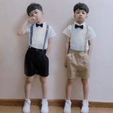 Детский костюм мальчика цветочника, летний наряд для музыкальных выступлений, пиджак классического кроя, в британском стиле