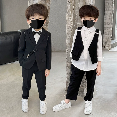 Костюм мальчика цветочника, осенний детский классический костюм, жилет для отдыха, пиджак классического кроя, платье, в британском стиле