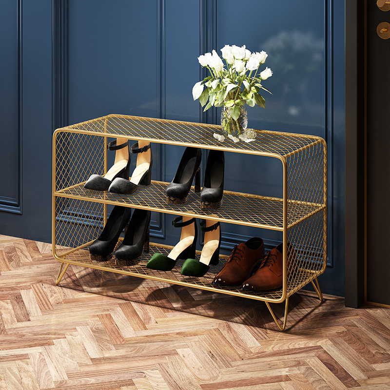 Italy SATE Nordic shoe rack ins doorway simple living room home light luxury net red wrought iron multi-layer shelf