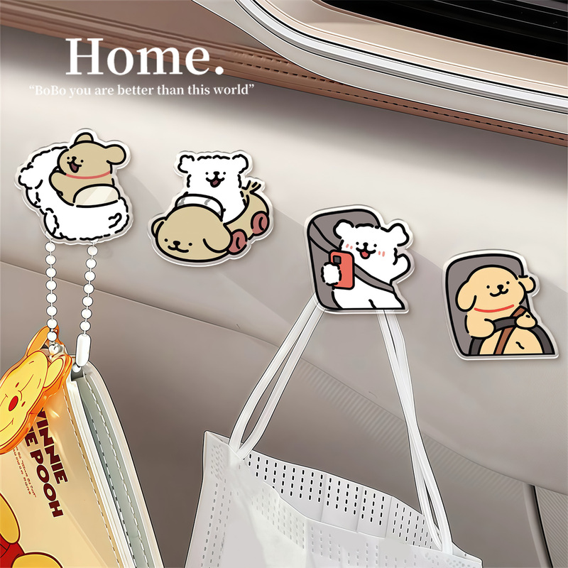 Car Hook for Front Passenger Seat, Multifunctional Adhesive Hook, Mini Cute Hook