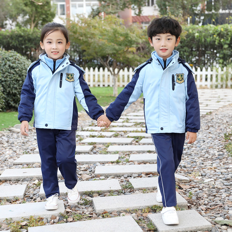 Children's Charge Clothing Clothing Clothing Three-in-one Primary Student Clothing Costume Thickness Three Pieces of Kindergarten Costume