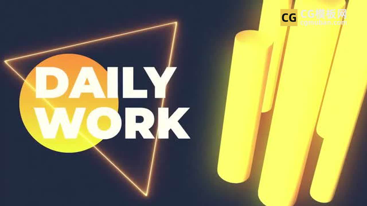 免费下载 Pr模板 复古片头文字排版动画 8款三维立体场景标题pr视 Cg模板网