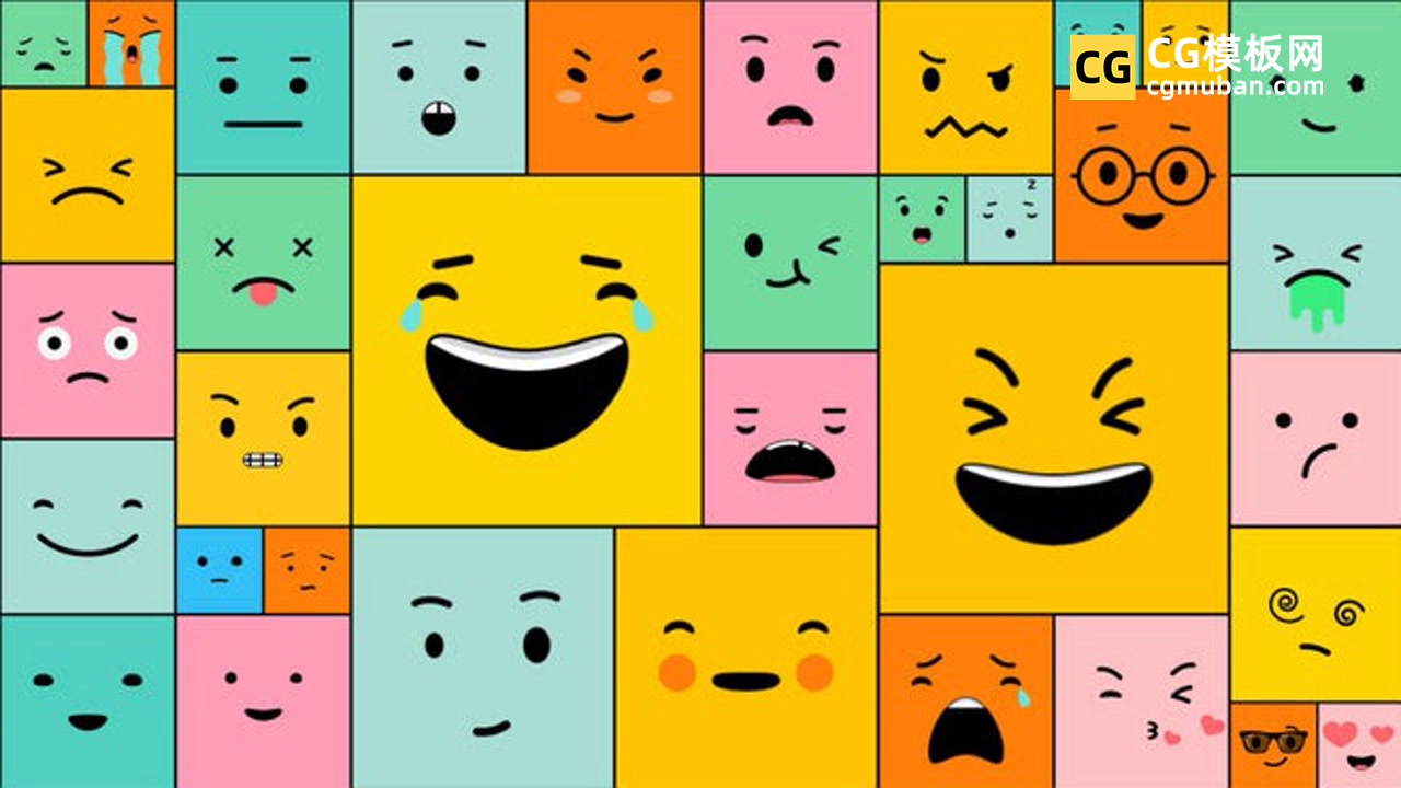 36个FCPX透明表情包 卡通可爱面部表情动画fcpx素材 Funny Emoji插图