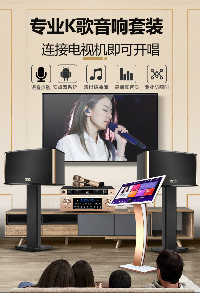 天天宅在家，太无聊。 专业K歌音响套装帮你解闷！