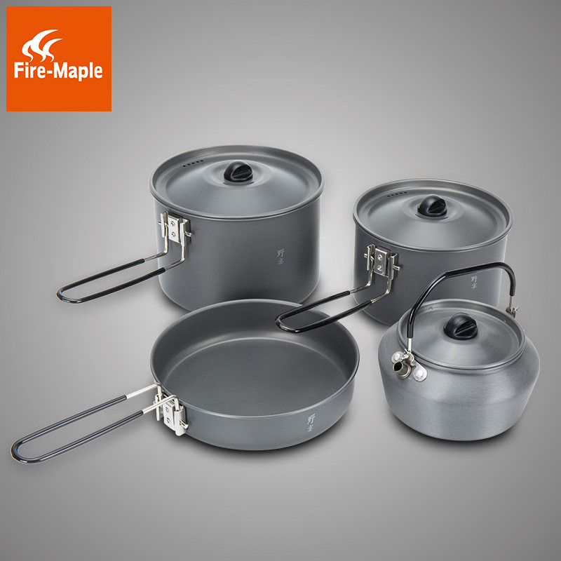 Fire Maple Outdoor Set Pot Wild Banquet 4 Portable Multifunction Wild Cooking Pot Picnic Camping Camping Cooker Suit more than 3-4 people