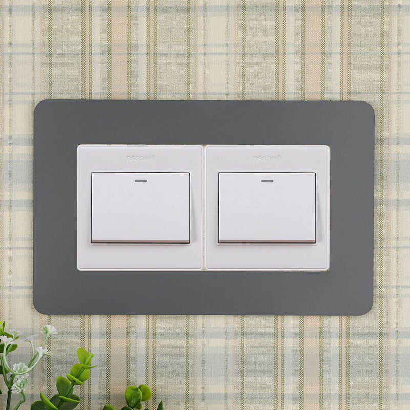 Switch frame set double home modern minimalist creative decorative wall sticker 86 type does not hurt the wall acrylic protective sleeve