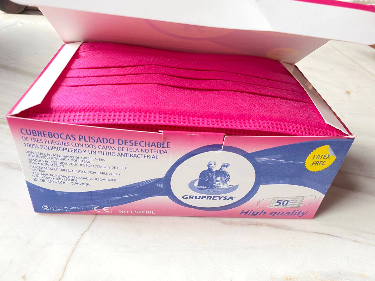 Mexican purple yellow orange disposable mask for men and women dustproof and anti-droplet 50 pieces in a box