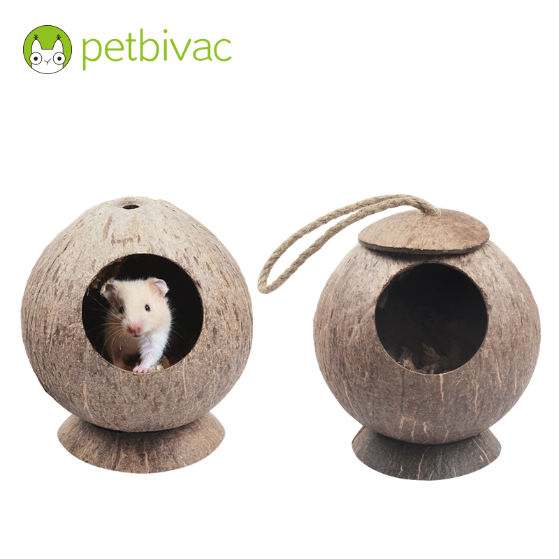 Coconut shell hamster nest golden bear dodge house flower branch rat cage landscaping supplies hut honey bag glider toy house