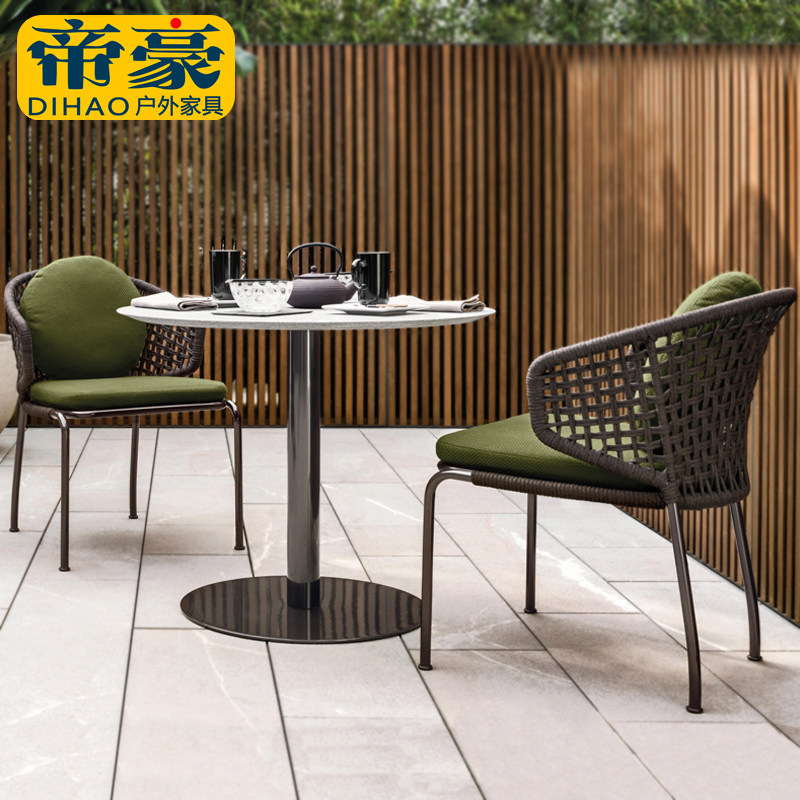 Outdoor table and chairs Courtyard Leisure Hotel Open-air Balcony for guests Cane Chair Three Sets Combination Villa Vines CHAIR KIT