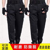 Summer security pants training pants black mens thin special training overalls pants summer wear-resistant tactical pants combat pants