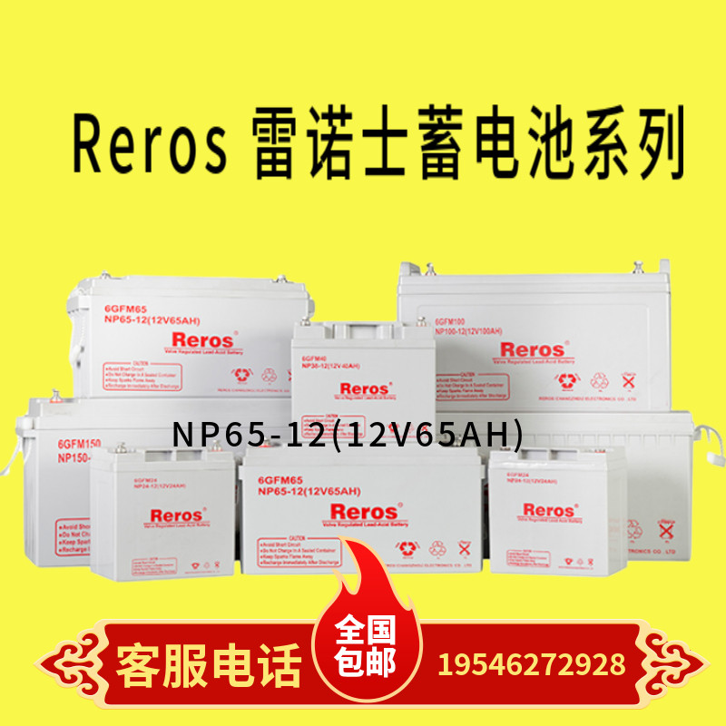 Reros Reynolds power supply EPS fire monitoring Universal lead-acid maintenance-free battery 12V65AH