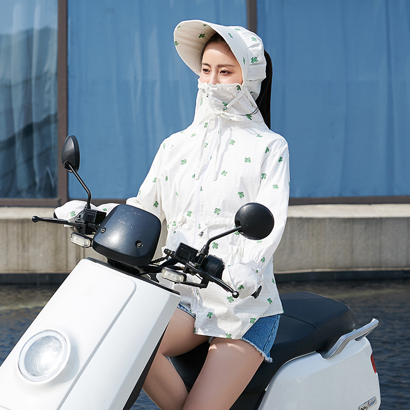 Electric car sunscreen woman medium long version summer bicycling body sunscreen electric car equipped theorist electric bike sun-shading cap
