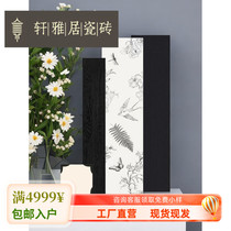 Facile black and white swallow toilet tile flower brick 30120 retro toilet bathroom wall brick balcony floor tiles 1590