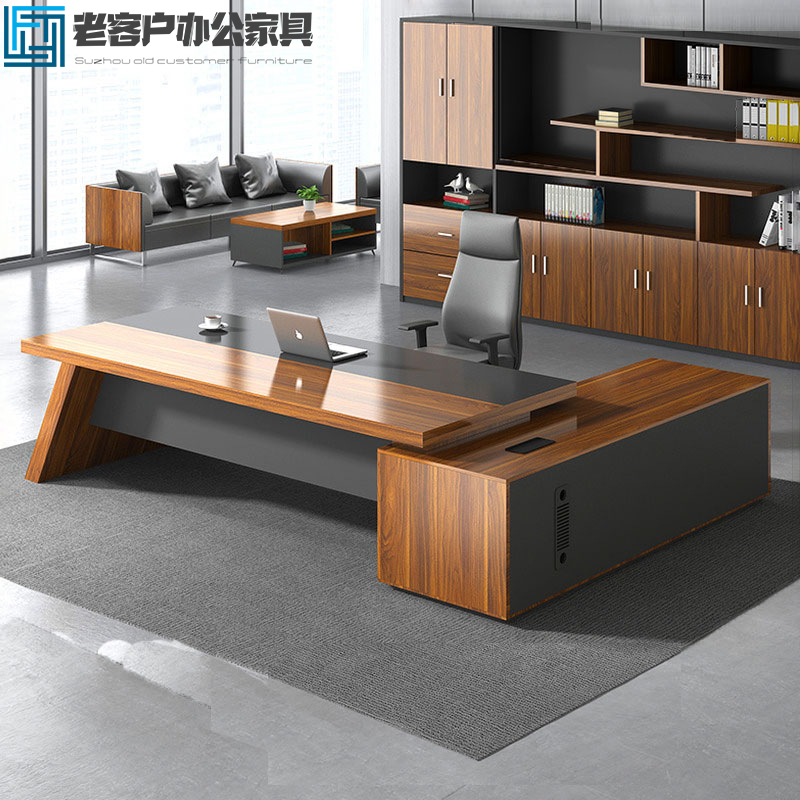 Desk boss table simple modern executive desk president table manager table supervisor table single desk chair combination