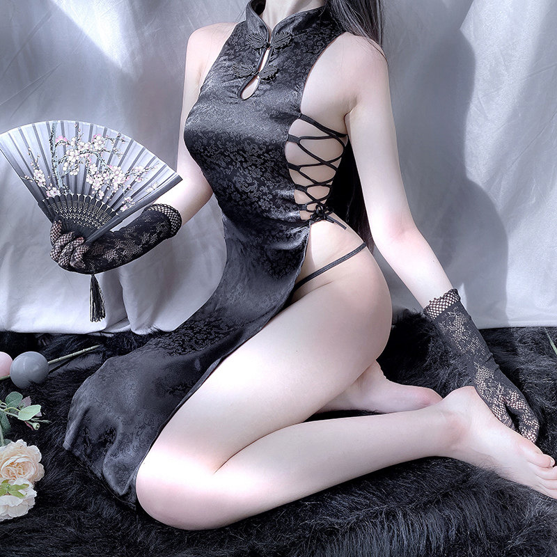 Spice Sleepwear Sexy Slumber Emotional Underwear Passion Suit Teasing Uniform Seductive Flirting Bed Immune to Undress Qipao Woman