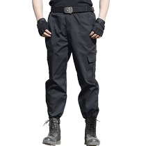 Summer tactical pants mens outdoor security training pants mens duty station security work pants military fan overalls suit