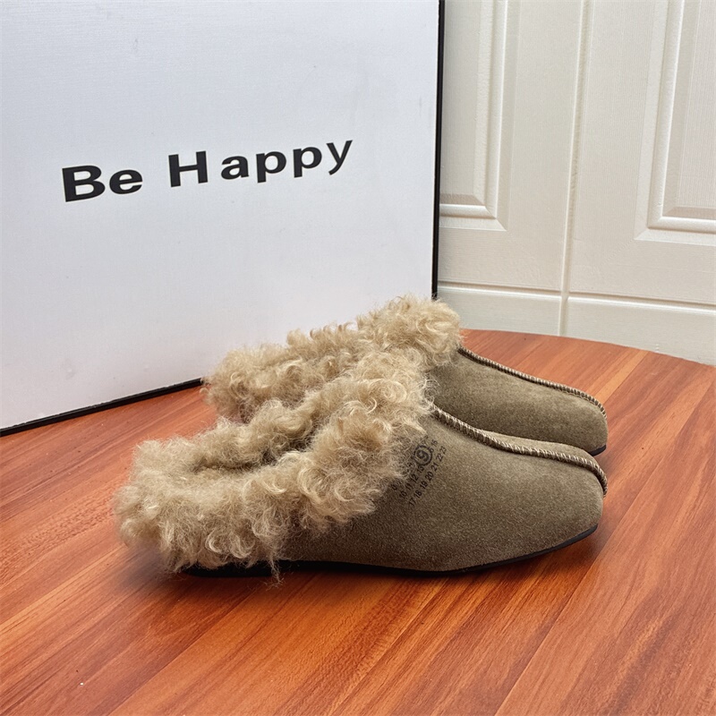 Frosted Genuine Leather Birkenstock-Style Mule Slippers for Women, 2026 Autumn and Winter New Casual Furry Slippers, Warm Mule Shoes Frosted Genuine Leather Birkenstock-Style Mule Slippers for Women, 2026 Autumn and Winter New Casual Furry Slippers, Warm Mule Shoes