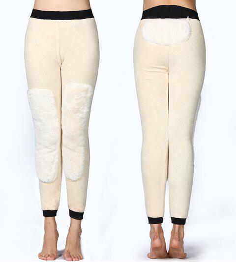 Thickened camel hair mink cashmere plus velvet thickened large size Northeast middle-aged and elderly 2021 new wool pants for men and women