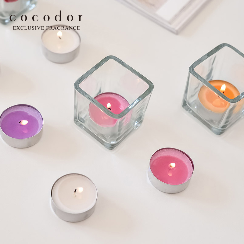 cocoder Korean small tea wax 25 romantic proposal for birthday candle aromatic room cooking tea warm tea color