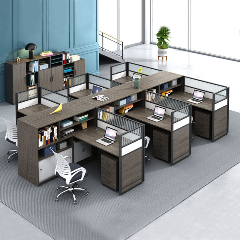 Combination screen station 2 3 4 6 staff desk partition card seat office furniture financial table and chair combination