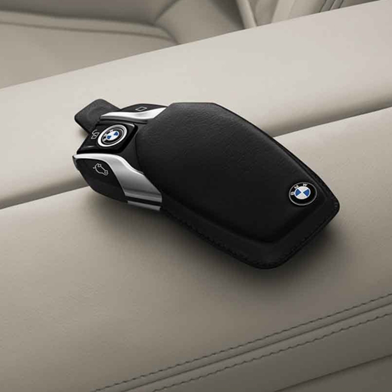 Bmw Original Led Display Key Cover, Lcd Key Case, Genuine Leather Protective Cover, 4S Dealer In-Stock