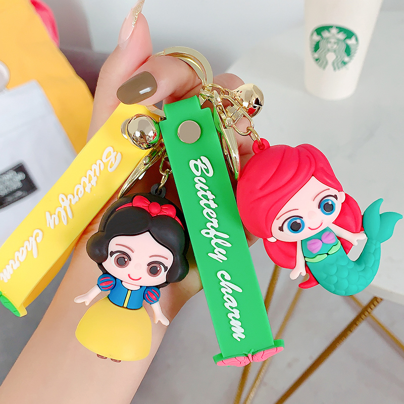 Creative Cartoon Key Buckle Chain Paparazzi Bag Car Pendant Fashion Girl Heart Fairy Tale Princess Creative Little Gift
