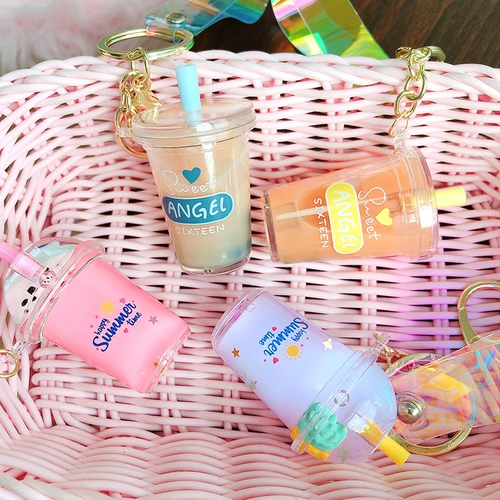 Креативный милый чай с молоком подходит для мужчин и женщин, брендовый мультяшный брелок для влюбленных, популярно в интернете