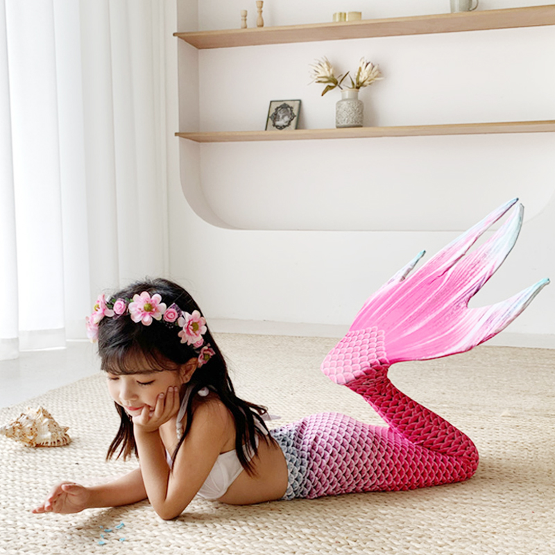 New Girl Mermaid Girl Shell Bikini Split Children Princess Man Fish Tail Photo Props Rui Jun