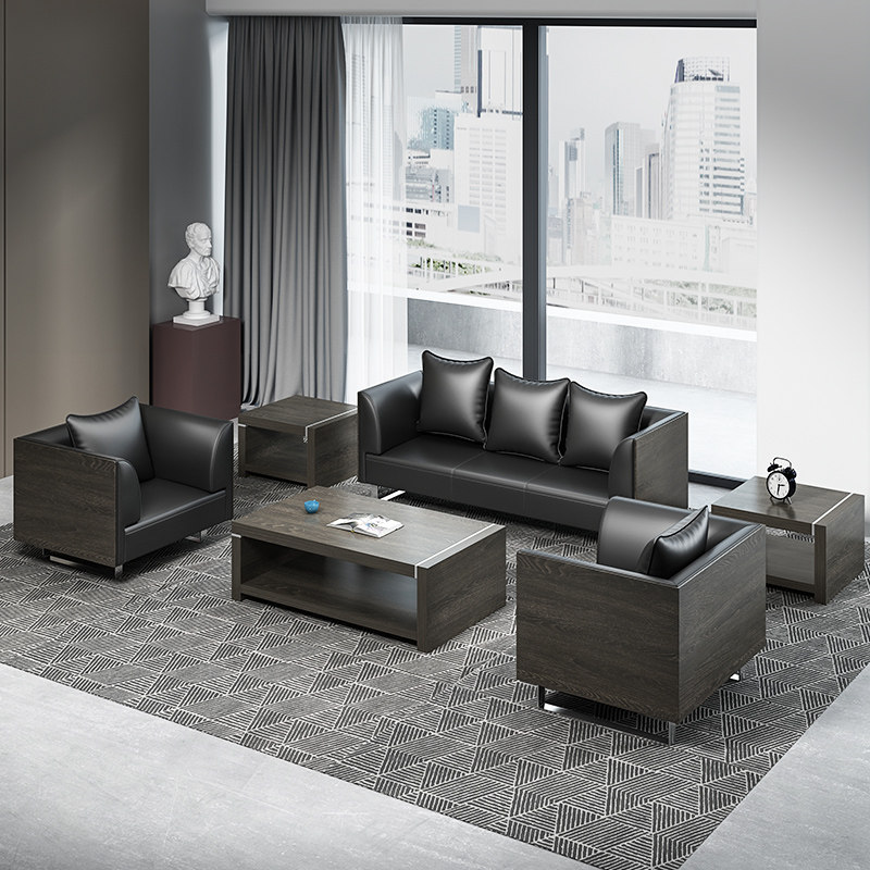 Business office sofa simple modern coffee table combination set office area three-seat reception sofa single-seat