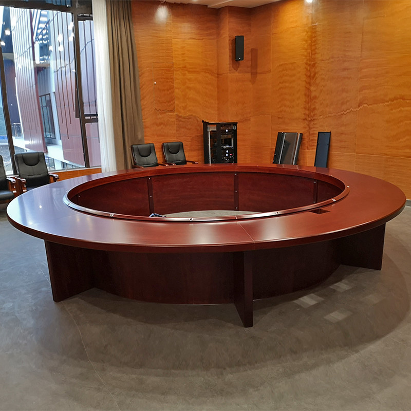 Business round table table to discuss table paint multi-person meeting round table large package installation