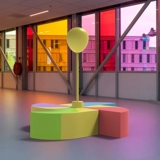 Стеклянный воздушный шар, игрушка «Ветерок» для отдыха, дорожное мультяшное школьное кресло