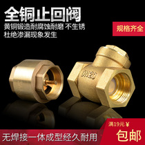 Brass horizontal 4-point check valve 6-minute inner wire 1-inch vertical copper rod spring check valve check valve 65 80 100