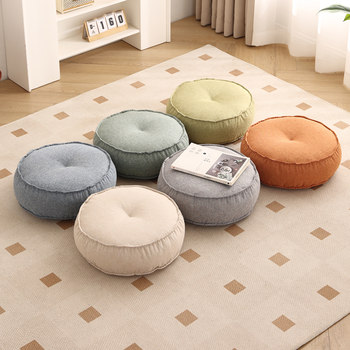Cotton and linen futon cushions, thickened fabric, round tatami floor cushions, chair cushions, lotus futon cushions