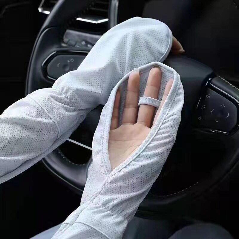 Driving sun protection gloves, ice silk sun protection sleeves, women's UV protection, cycling ice sleeves, arm guards, loose hand sleeves, summer
