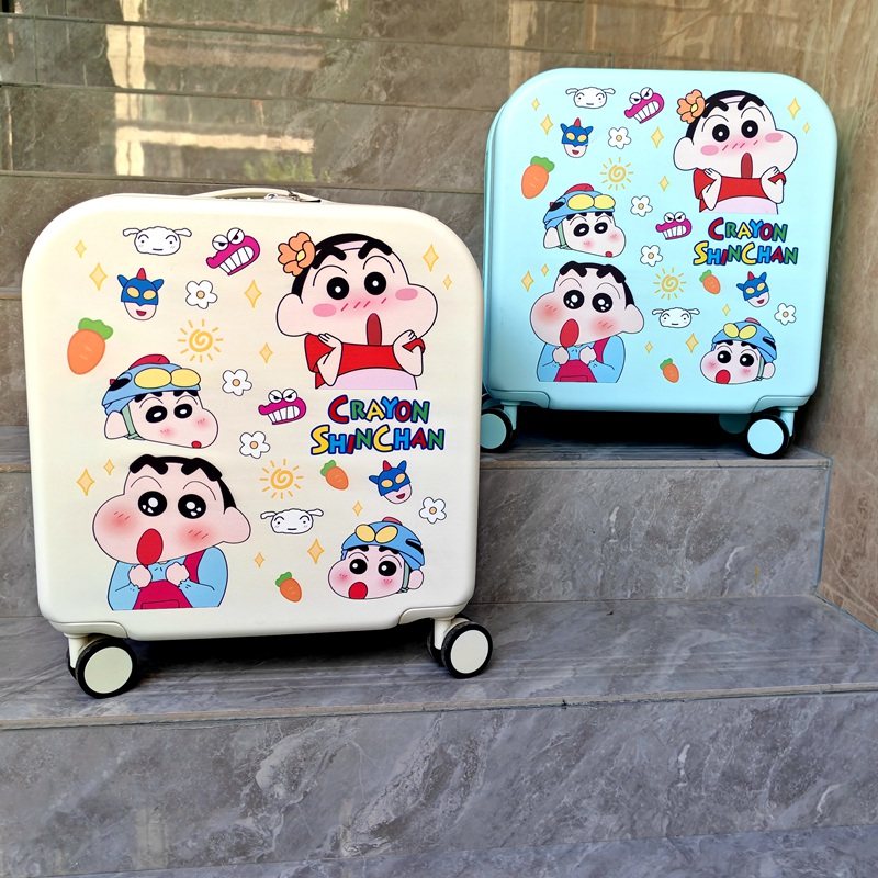 Чемодан Crayon Shin-chan для девочек, детский посадочный чемодан, 18-дюймовый маленький легкий чемодан с паролем, который может находиться в самолете 20 Изображение 1