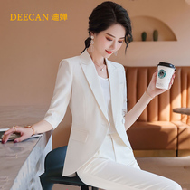 Advanced feeling female president suit female 2022 early spring fashion sales department beauty salon professional suit new