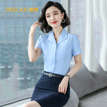 DEECAN socialite socialite wind short sleeve professional suit female 2021 summer clothes high-end sales department overalls uniform new