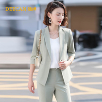 High-end female president professional suit 2022 early spring new Korean version of work interview suit formal overalls