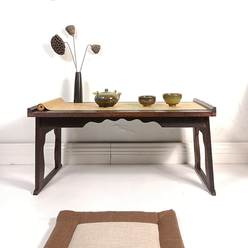 Ancient Wind Meditation Solid Wood Office Retro Simple Little Tea Table Kung Fu Foldable New Chinese Mini Balcony Tea Table-Taobao