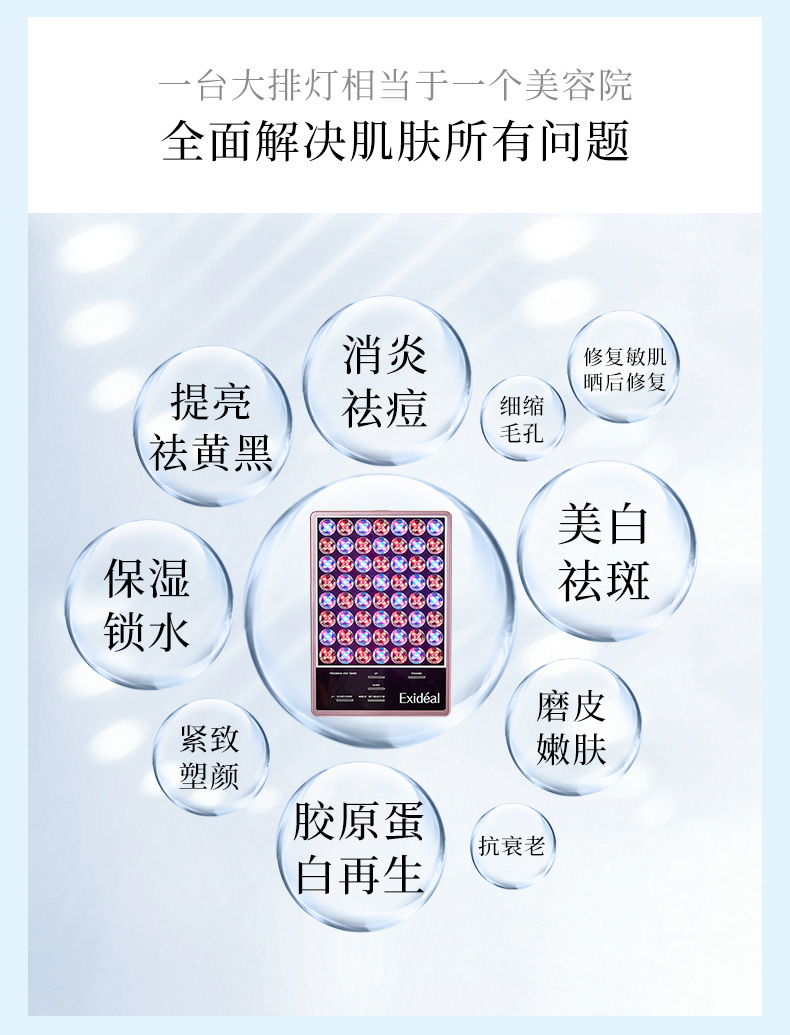 日本进口 Exideal LED大排灯 亮肤祛痘电子美容仪机 图2