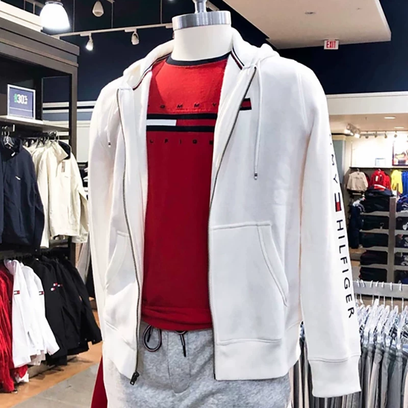Tommy Hilfiger, худи с demi-сезоном на молнии, толстовка, куртка