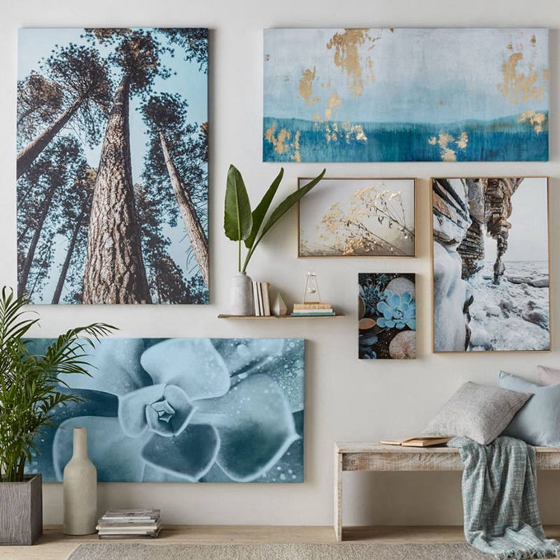 Orphan European and American retro abstract art gold foil frame mural Chinese study hanging painting cover meter box porch decorative painting