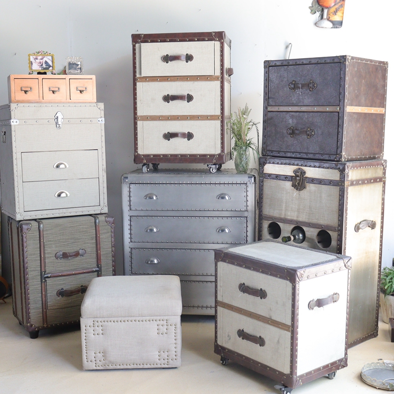 Lonely Cupboards Large Collection-European And European Retro Bars Industrial Wind Iron Sheet Cabinet Storage Containing TV Tea Table Cabinet