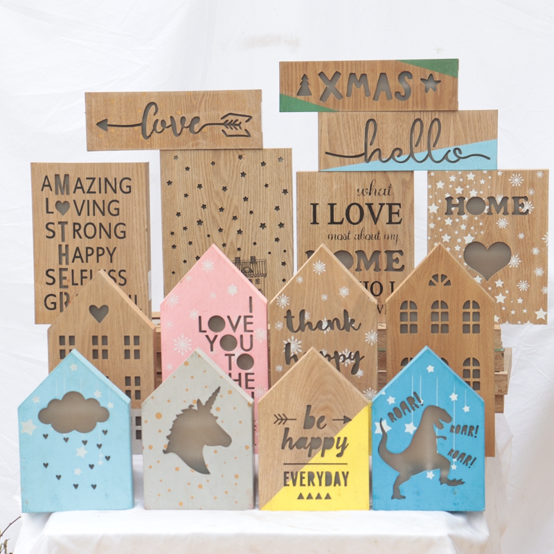 With Lamp Hanging Board Painting Large Collection Carved Wood Wood Board Painting Background Wall Adornment Antique Hanging Wall Decoration Folk Juku Soft Dress