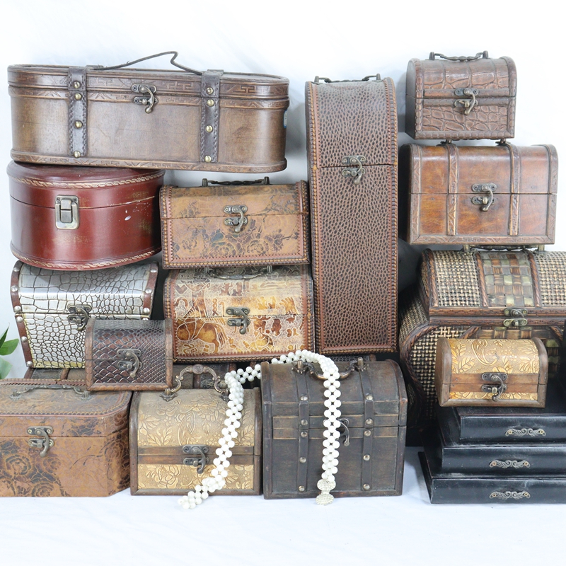 Solitary Items Collection Antique Boxes Folk Juku Soft Dress Decoration Furnishing Retro Solid Wood Colored Drawing Box Perfuming Box Perfuming Box Ornament Box