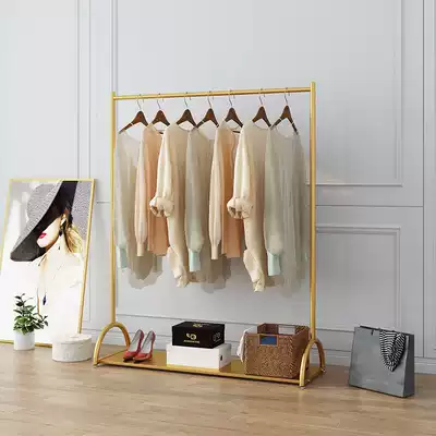 Net red hanger floor bedroom coat rack household simple clothes rack simple modern hanger stall shelf