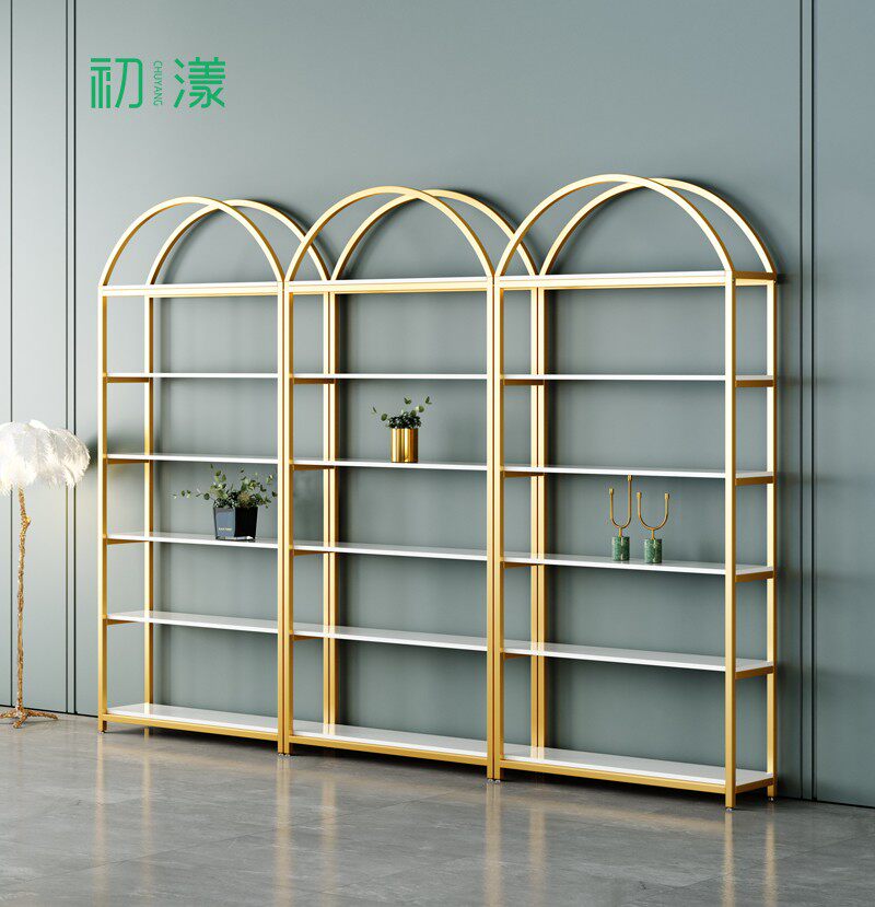 Beauty Salon Products Display Cabinet Light Extravagant Show Shelf Home Shelving Ground-Type Mother & Baby Shop Display Case